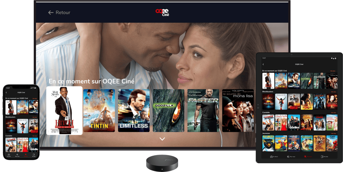 Free integriert TV-Guide-Funktion in Oqee-Browser